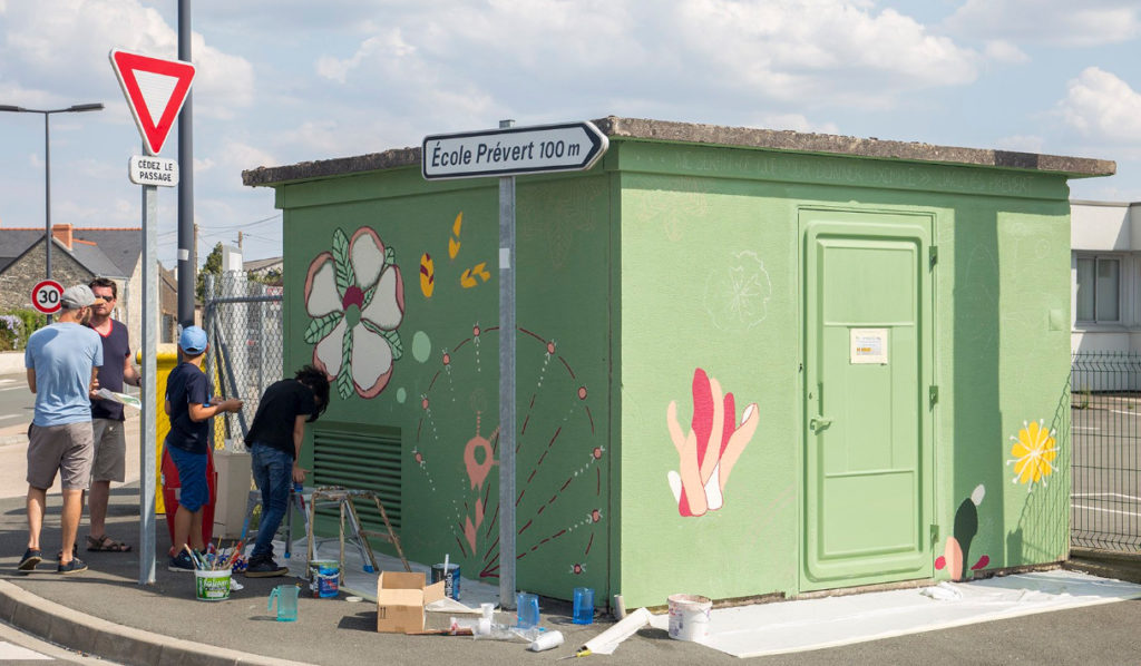 chantier d'embellisement du poste de transformation des ponts de cé