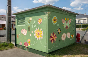 chantier d'embellisement du poste de transformation des ponts de cé