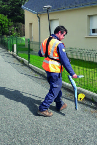 Détecteur et perche de géoréférencement