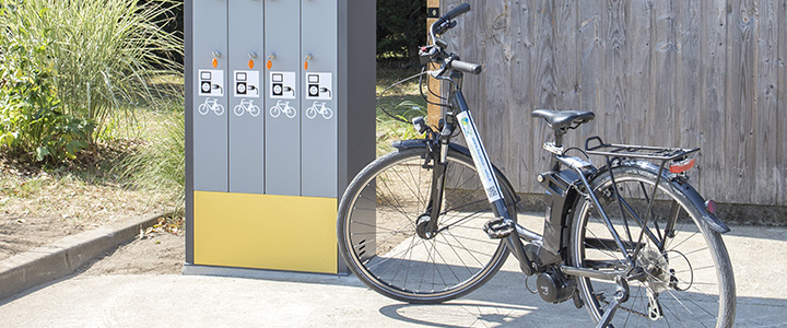 Borne de recharge pour vélo électrique